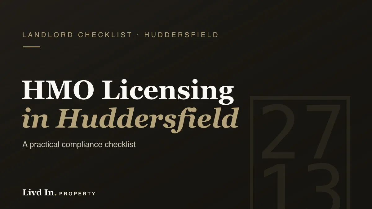 Livdin Property checklist: HMO licensing in Huddersfield